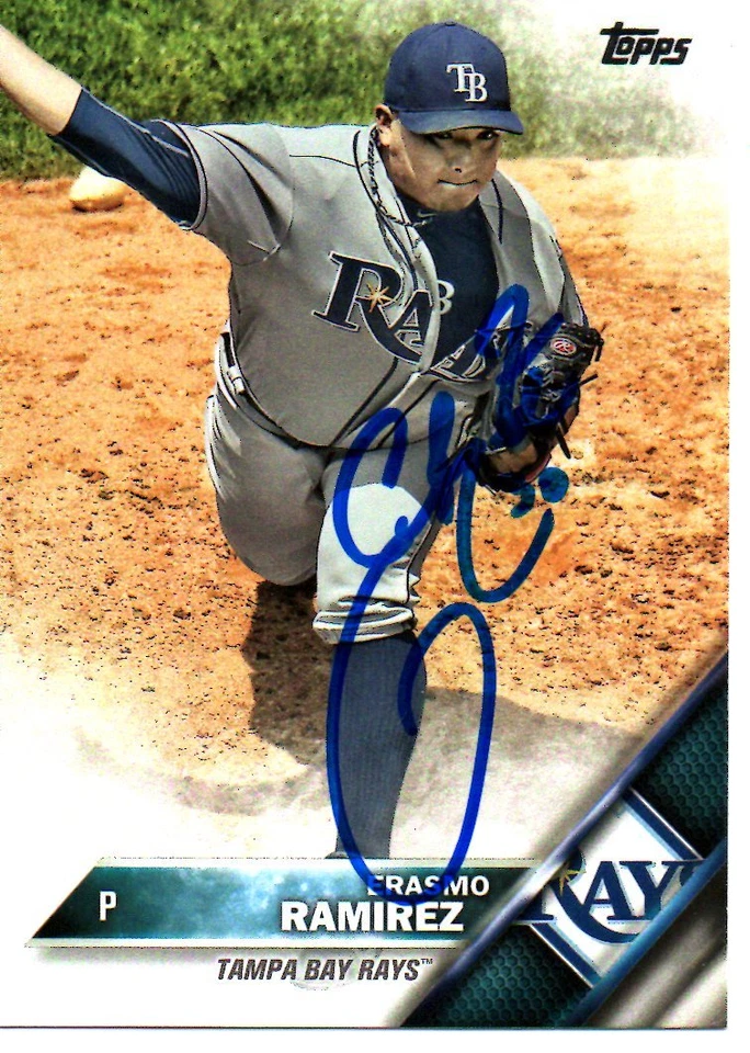 Erasmo Ramirez Tampa Bay Rays 2016 Topps Signed Card - Image 1 of 1