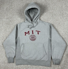 Vintage MIT Hoodie Men Small Gray Champion Reverse Sweatshirt Fleece College 90s
