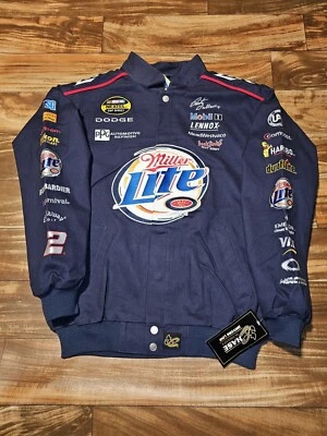 NEW Vintage Miller Lite Beer Nascar Rusty Wallace Racing Jacket Coat Size M/L - Image 1 of 4