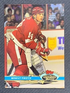 Topps Stadium Club 1991 Brent Fedyk #238 Red Wings NHL Ice Hockey Card  - Foto 1 di 2