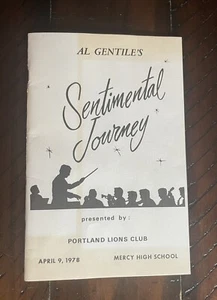 Big Band Leader AL GENTIL’S SENTIMENTAL JOURNEY signed concert program (1978) - Picture 1 of 10