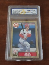 Pete Rose 1987 Error Card Wrong Back Jerry Mumphrey WCG 10 Gem Mint HOF Topps