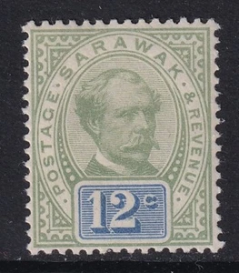 Sarawak 1888 12c verde y azul SG16 - como nuevo sin goma de mascar - Imagen 1 de 2