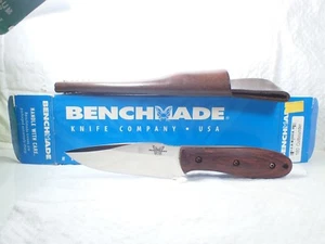 Benchmade 180 Outbounder with leather sheath 440c fixed-blade RARE Discontinued - Picture 1 of 12