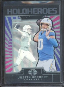2024 Panini Illusions JUSTIN HERBERT #30 HoloHeroes SSP Chargers - Picture 1 of 2