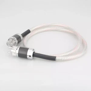 12Cores 7N OCC Silver Plated HiFi Audio Power Cable EU US AC Mains Supply Cord - Picture 1 of 19