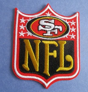 San Francisco 49ers Crest NFL Football New Embroidered Iron-On Patch 2½" x 2¼" - Picture 1 of 1