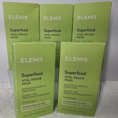 ELEMIS SUPERFOOD VITAL VEGGIE MASK Full Size 2.5oz/75ml Sealed LOT OF 5 - Image 1 of 4