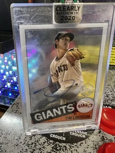 2020 Topps Clearly Tim Lincecum #TBA-TLI Signed Autographed Auto Clear Card MT! - Bild 1 von 8