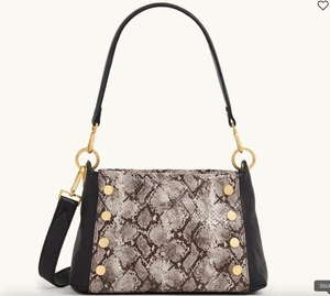 Borsa a tracolla media Hammitt Bryant in pelle con borchie nuova con etichette - serpente a contrasto/spazzolato - Foto 1 di 6