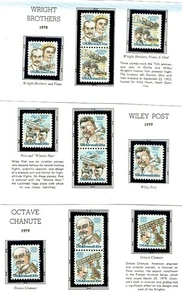 1978 U.S. AIRMAIL WRIGHT BROS COMPLETE Se-Tenant Pairs/Singles Sc#C91-96 M/NH/OG - Picture 1 of 1