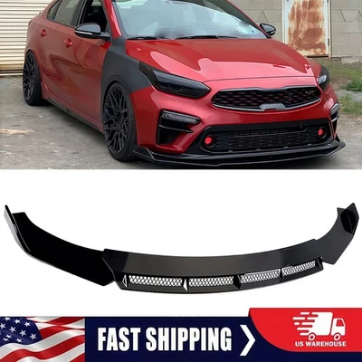 Kit de carrocería divisor mentón alerón labial parachoques delantero negro brillante para Kia Forte Optima Foto 1 de 4