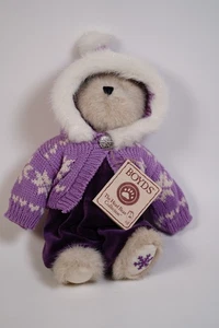 Boyds Bears Andrea Crystalfrost Holiday Teddy Bear White Plush - Picture 1 of 4