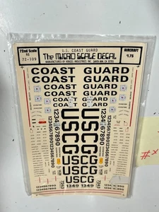 Microscale US Coast Guard 1/72 Decal Sheet 72-109 - Bild 1 von 1