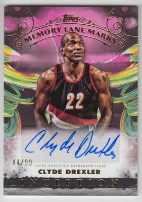 2024-25 Topps Inception Clyde Drexler Memory Lane Marks Autograph Pink Auto /99 - Image 1 of 2