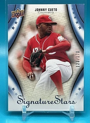 2009 Upper Deck Signature Stars trevo azul 123/170 Johnny Cueto #62 - Imagem 1 de 2