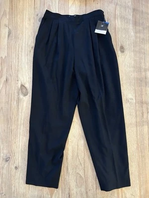 Pantalones de vestir vintage Valerie Stevens 14W Y2K años 90 plisados tiro alto mezcla de lana NUEVO Foto 1 de 4