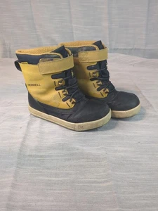 Merrell Snow Storm Kid's US 1M Black Yellow Waterproof Winter Boots - Picture 1 of 8