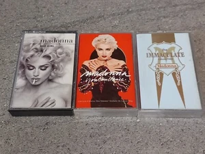 3 Madonna Cassette Tapes The Immaculate Collection, Bad Girl And You Can Dance - Picture 1 of 24