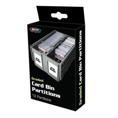12 BCW GRADED Card Bin PARTITIONS Gray (for plastic Graded Card Bin) 1-CCP-G-GRY - Image 1 of 4