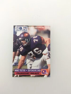 #11 Mike Teeter - Frankfurt Galaxy - 1991 Pro Set - WLAF Inserts Football - Image 1 of 2