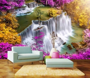 Papel Pintado 3D Forest Waterfall I2284 Autoadhesivo Pegatina Extraíble Erin - Imagen 1 de 12