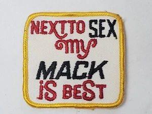 Vintage NOS Patch Next To Sex My Mack Is Best Jacket Hat - Picture 1 of 2