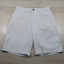 Adidas Shorts Mens 32 White Chino Flat Front Climalite Performance Athletic Golf