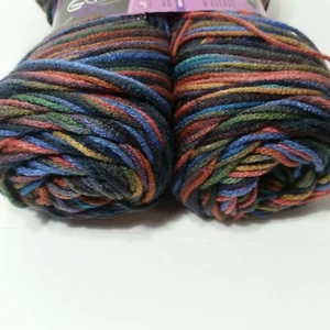 Blue Green Orange Purple Yellow Brown Yarn Twin Pack Worsted Dream Weaver - Picture 1 of 11