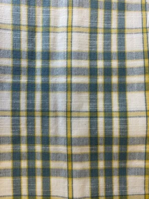 Nueva cortina de ventana de cenefa a cuadros amarilla azul casa de campo francesa 72" Foto 1 de 2