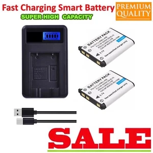 2 Battery +Lcd Charger Fo Olympus Li-40B Li-42B LI-40C LI-41C LI-41CAA LI-41CBA - Picture 1 of 7