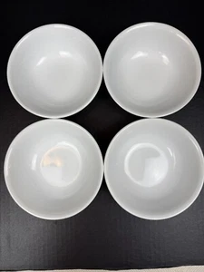 Set of 4 CORELLE Vitrelle by CORNING Winter Frost White Cereal/Salad Bowls - Picture 1 of 4