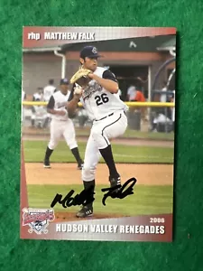 Hudson Valley Renegades 2006 Mathew Falk con tarjeta automática - Imagen 1 de 6