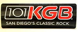 101 KGB San Diego Classic Rock 2005 Radio Station Sticker Black / Red So Cal - Picture 1 of 2