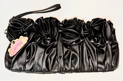 NUEVO CON ETIQUETAS BOLSO DE NOCHE CANDICE LA ROSAS NEGRAS BOLSO SIN ASAS ENVÍO GRATUITO  Foto 1 de 4