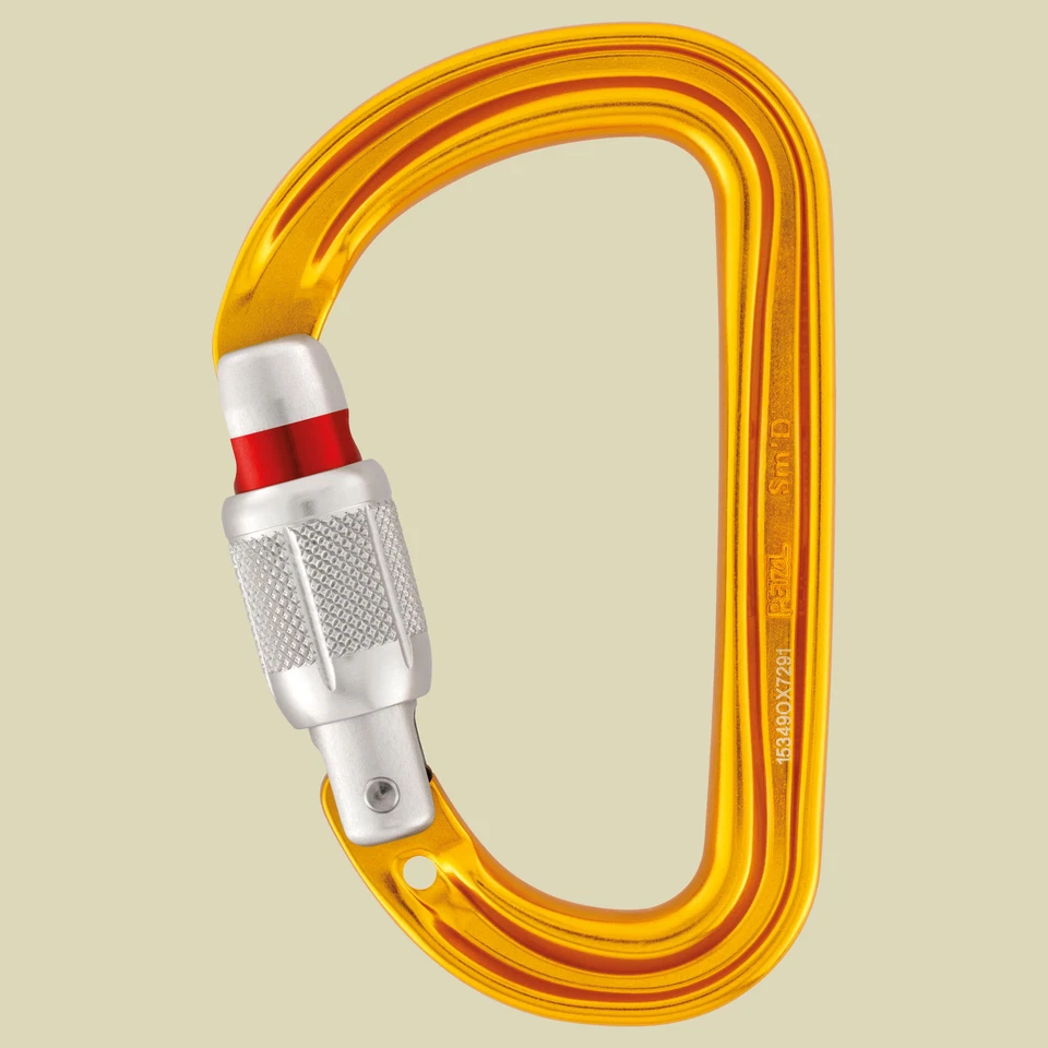 Petzl Sm'D Screw-Lock Karabiner Farbe gelb Verschlusskarabiner