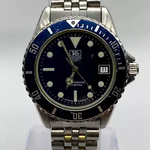 Tag Heuer 1000 Professional 200m 980.613B Mens Quartz Watch Blue Dial from JP - Picture 1 of 18