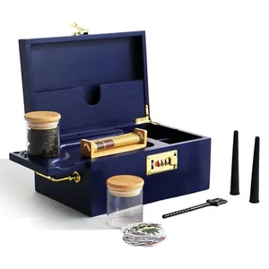 Bamboo Stash Boxes with Combination Lock, Upgraded with Metal Carrying Handle... - Picture 1 of 7