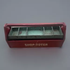 Vintage Shop-Toter 18" rot Metall Werkzeugkiste mit Griff und ausziehbarer Oberseite - Bild 1 von 8