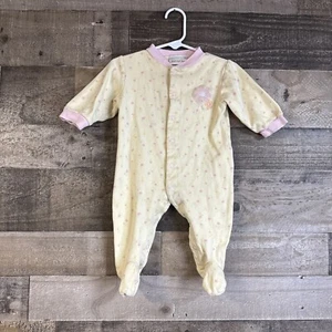 Vintage Just One Year Carter's Baby Girls Clothes SZ 6M Snap Footed Sleeper - Picture 1 of 9