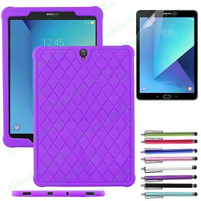 Diamond Grid Silicone Case For Galaxy Tab S3 9.7 Free Screen Protector & Stylus  - Image 1 of 4