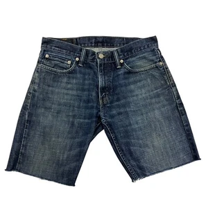 Vintage Levi's 514 Denim Shorts Blue Mens 32W 9L Slim Fit Jean Jorts - Picture 1 of 14