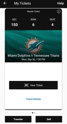 Miami Dolphins Tickets! - Image 1 of 2