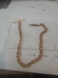 Old pocket watch chain, gold filled 10 in.,as Pictured ,beauty - Picture 1 of 2