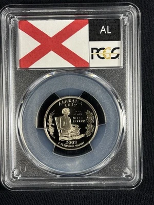 2003-S Alabama State Quarter PCGS PR70DCAM Helen Keller Deep Cameo Proof - Image 1 of 4
