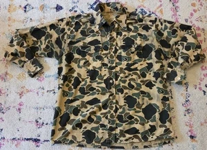 Camisa Gamuza De Colección A Prueba de Escarcha Para Hombres XL 18 Abotonada Pato Camuflaje Franela Caza - Imagen 1 de 13