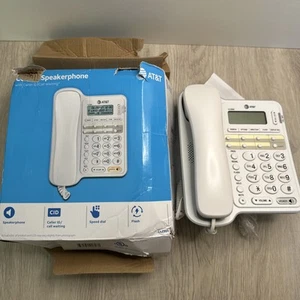 New AT&T CL2909 Corded Phone White Speakerphone Caller ID —open box - Zdjęcie 1 z 4