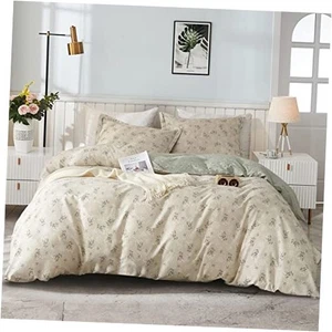 Garden Style Botanical Twin(68" x 86") A#boho Beige Floral(no Comforter) - Picture 1 of 7