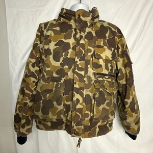 Vintage Gamehide Duck Camo Conv Hood Hunting Coat XL Puffer Insulated Canvas - Picture 1 of 13