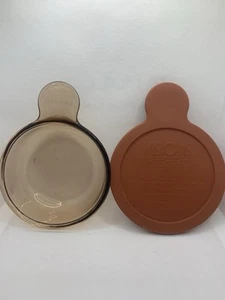 Visions Heat'n' Eat Corning Amber V-150-B With Lid V-150-PC - Picture 1 of 9